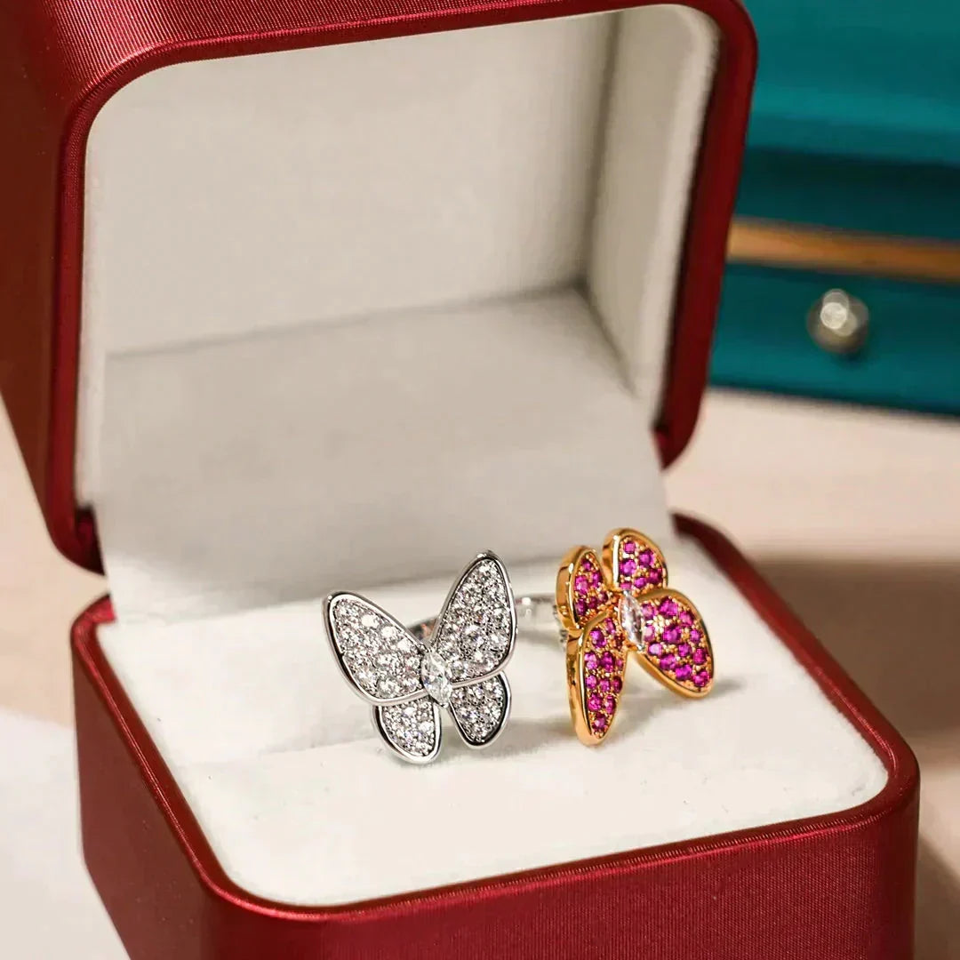 [Avelora Jewelry ]TWIN BUTTERFLY DIAMOND RING