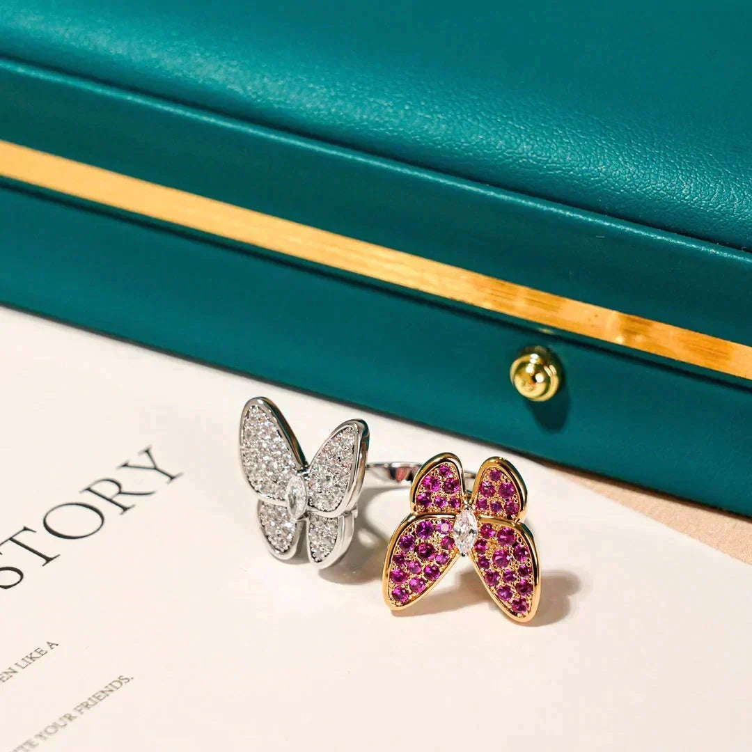 [Avelora Jewelry ]TWIN BUTTERFLY DIAMOND RING