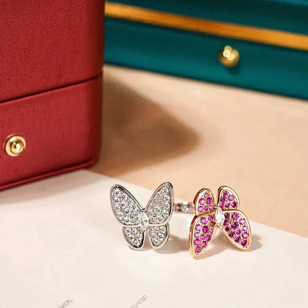 [Avelora Jewelry ]TWIN BUTTERFLY DIAMOND RING