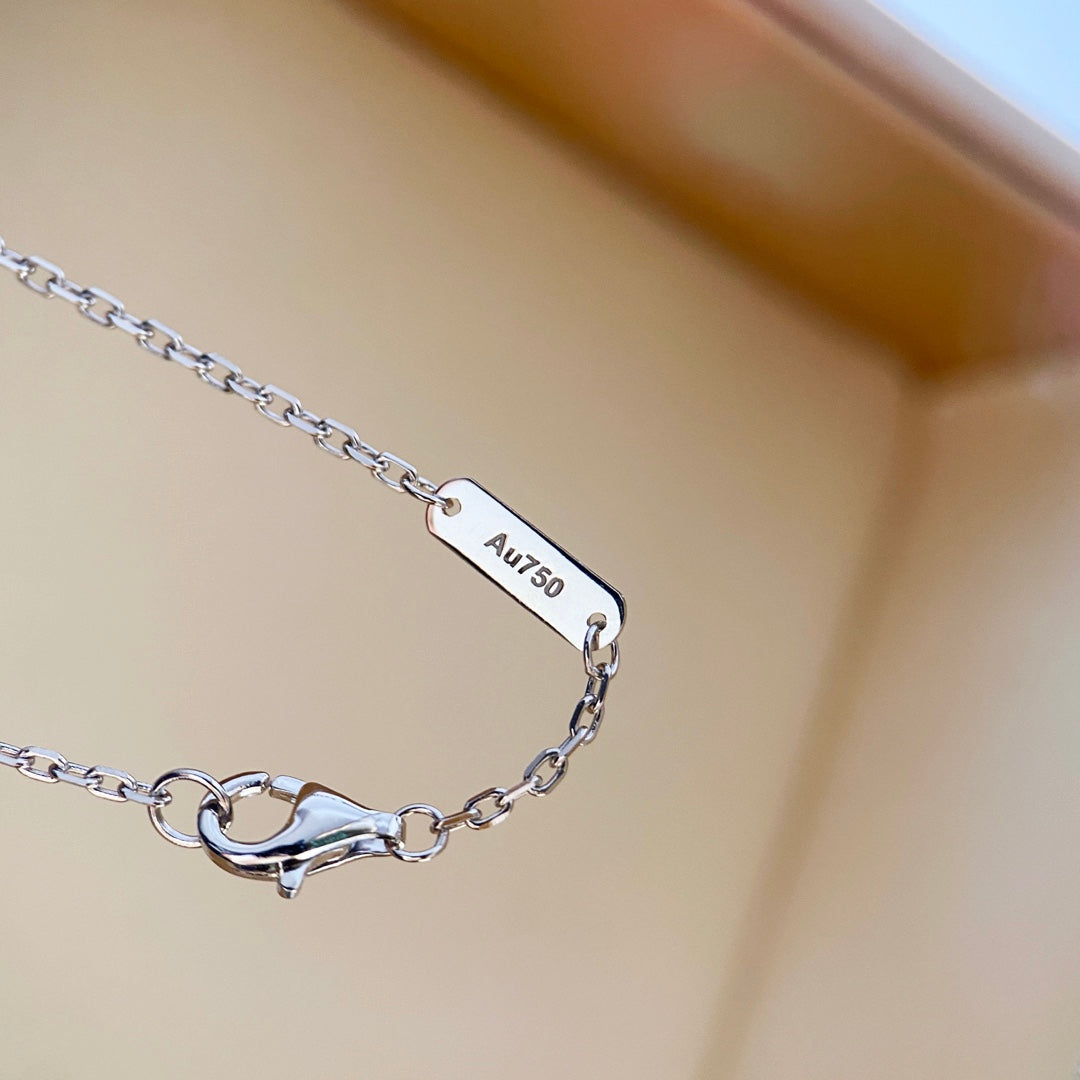 [Avelora Jewelry ]CLOVER DIAMOND NECKLACE SILVER