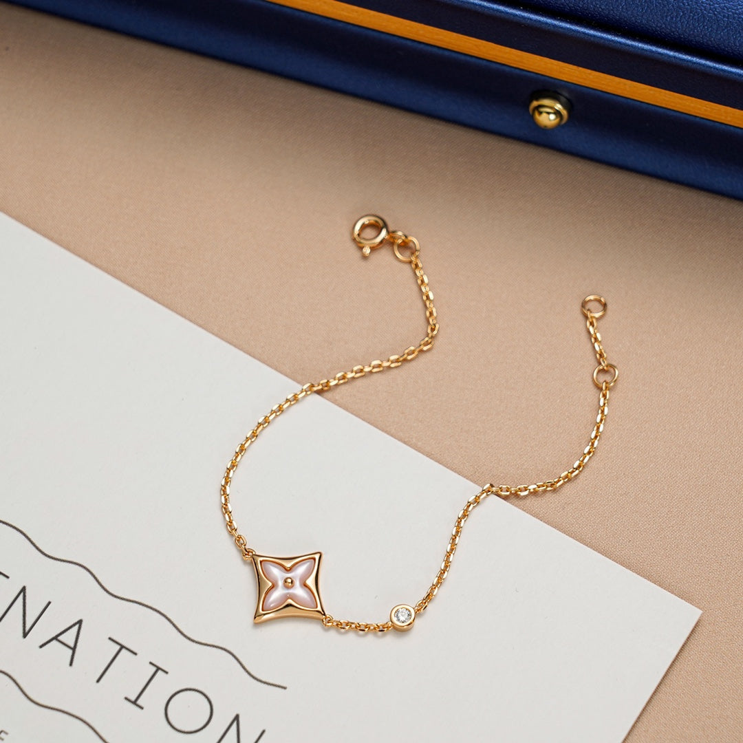 [Avelora Jewelry ]STAR 1 DIAMOND PINK GOLD BRACELET
