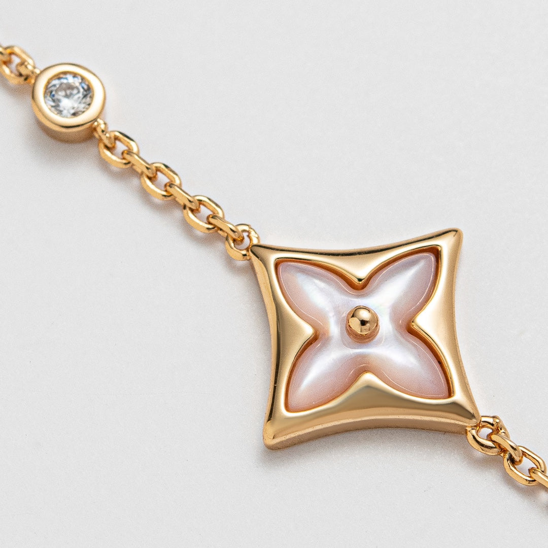 [Avelora Jewelry ]STAR 1 DIAMOND PINK GOLD BRACELET