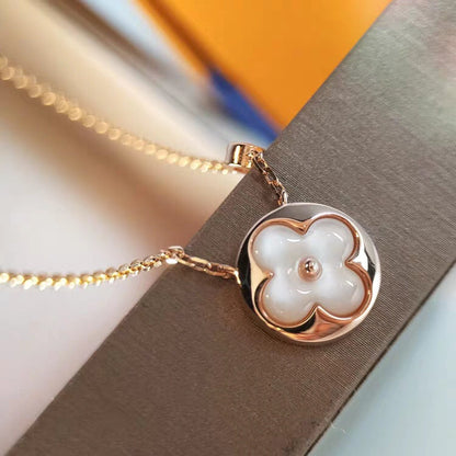 [Avelora]SUN MOP GOLD 1 DIAMOND NECKLACE