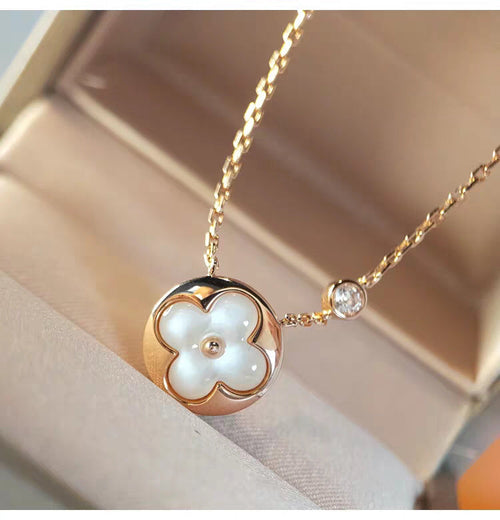 [Avelora]SUN MOP GOLD 1 DIAMOND NECKLACE