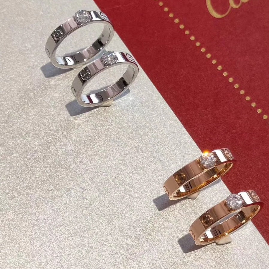 [Avelora Jewelry ]LOVE RING 3.6MM 1 BIG DIAMOND