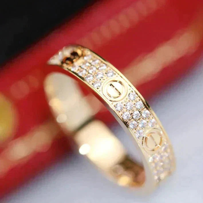 [Avelora Jewelry ]LOVE RING 3.6MM DIAMOND PAVED