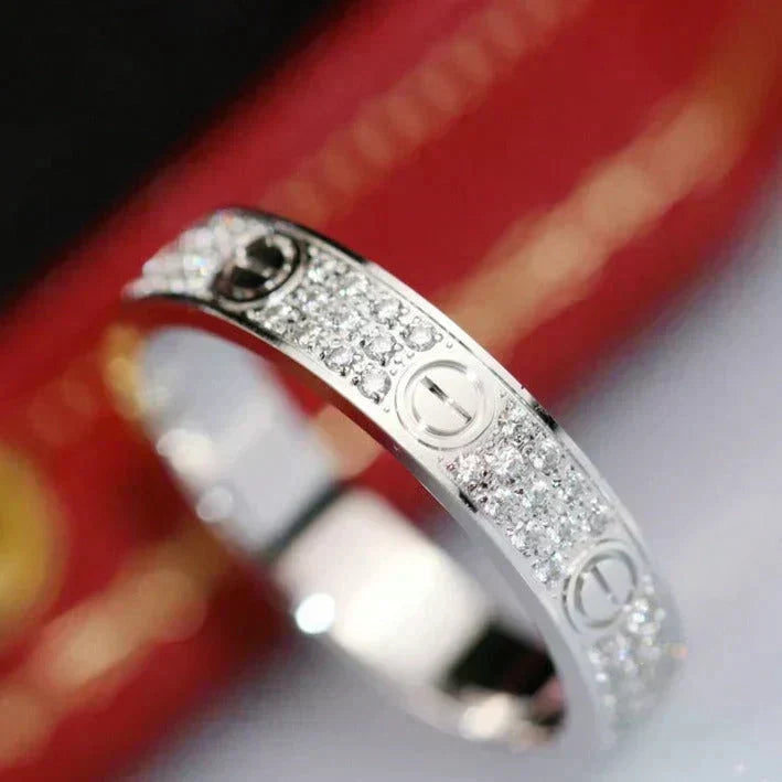[Avelora Jewelry ]LOVE RING 3.6MM DIAMOND PAVED
