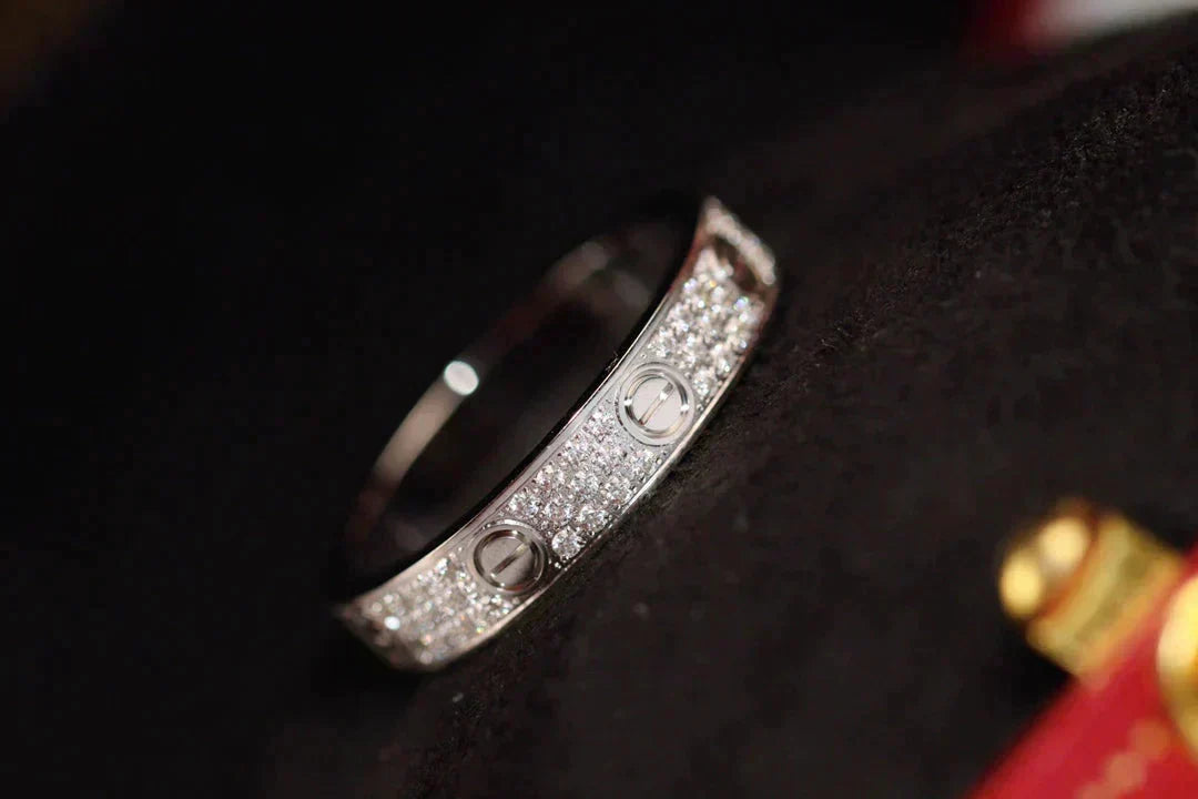 [Avelora Jewelry ]LOVE RING 3.6MM DIAMOND PAVED
