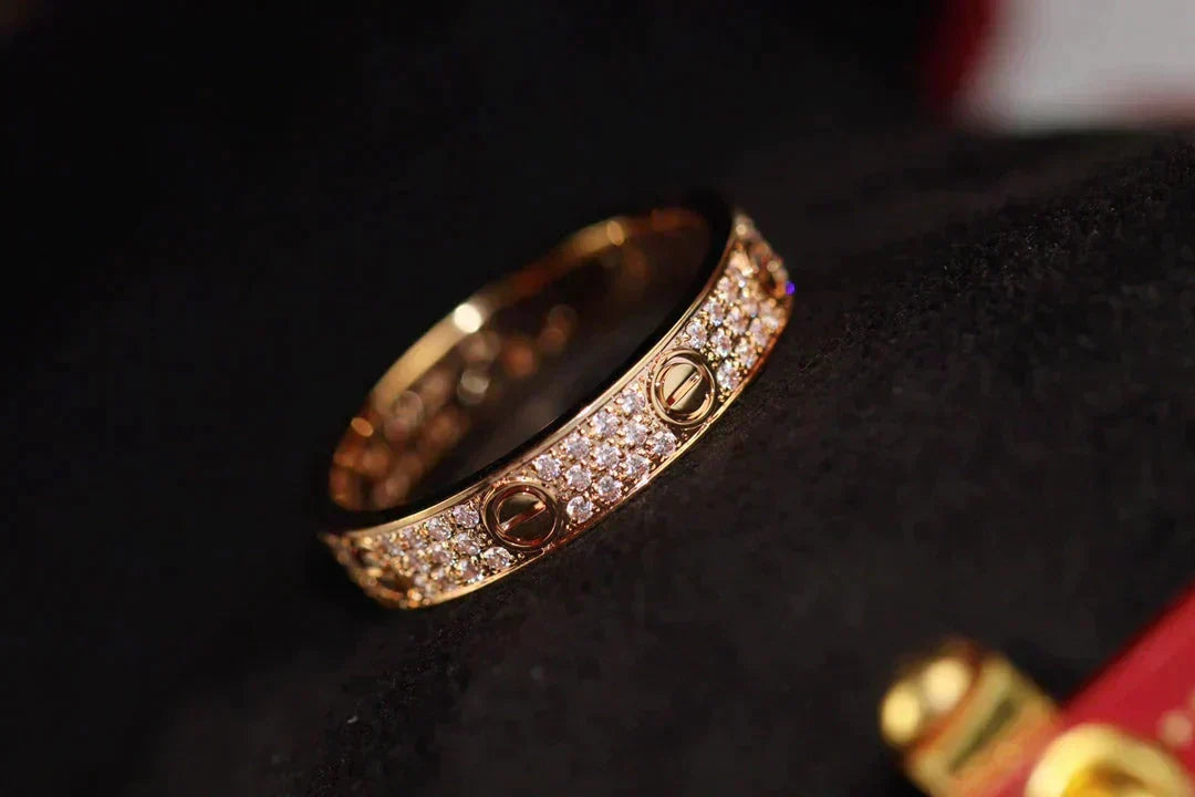 [Avelora Jewelry ]LOVE RING 3.6MM DIAMOND PAVED