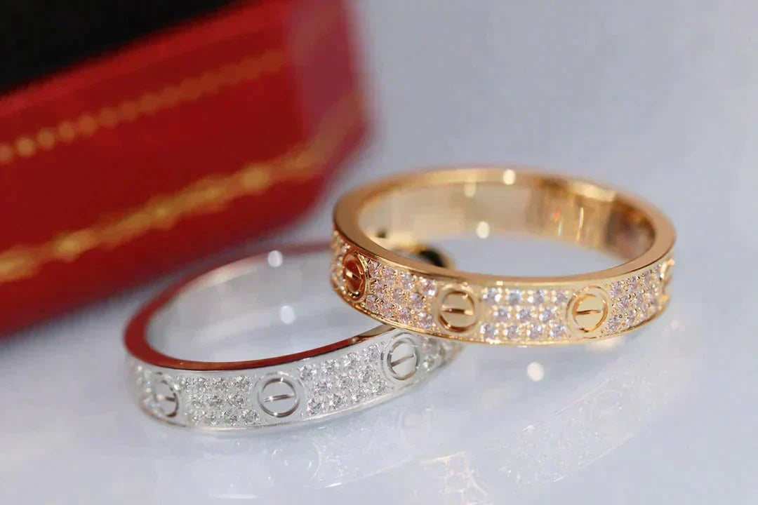 [Avelora Jewelry ]LOVE RING 3.6MM DIAMOND PAVED