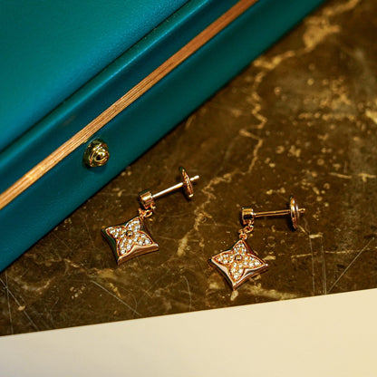 [Avelora]STAR DIAMONDS EARRINGS GOLD