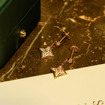 [Avelora]STAR DIAMONDS EARRINGS GOLD