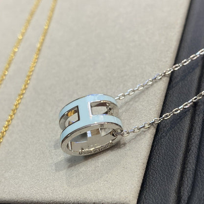 [Avelora]POP H LIGHT BLUE NECKLACE