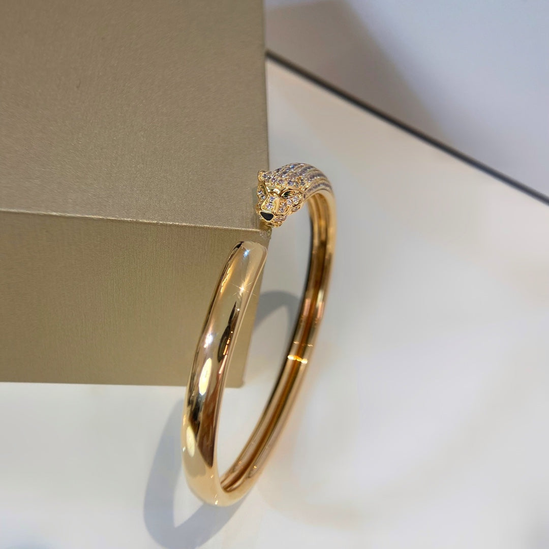 [Avelora Jewelry ]PANTHERE GOLD DIAMOND OPEN BRACELET