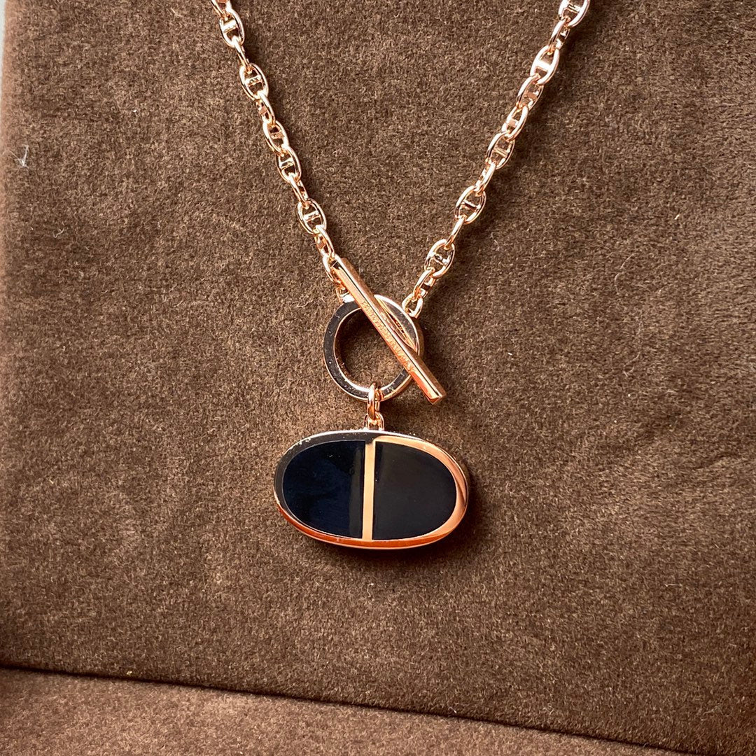 [Avelora]CHAINE VERSO BLACK CERAMIC NECKLACE