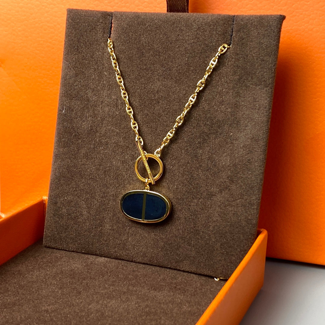 [Avelora Jewelry ]CHAINE VERSO BLACK CERAMIC NECKLACE