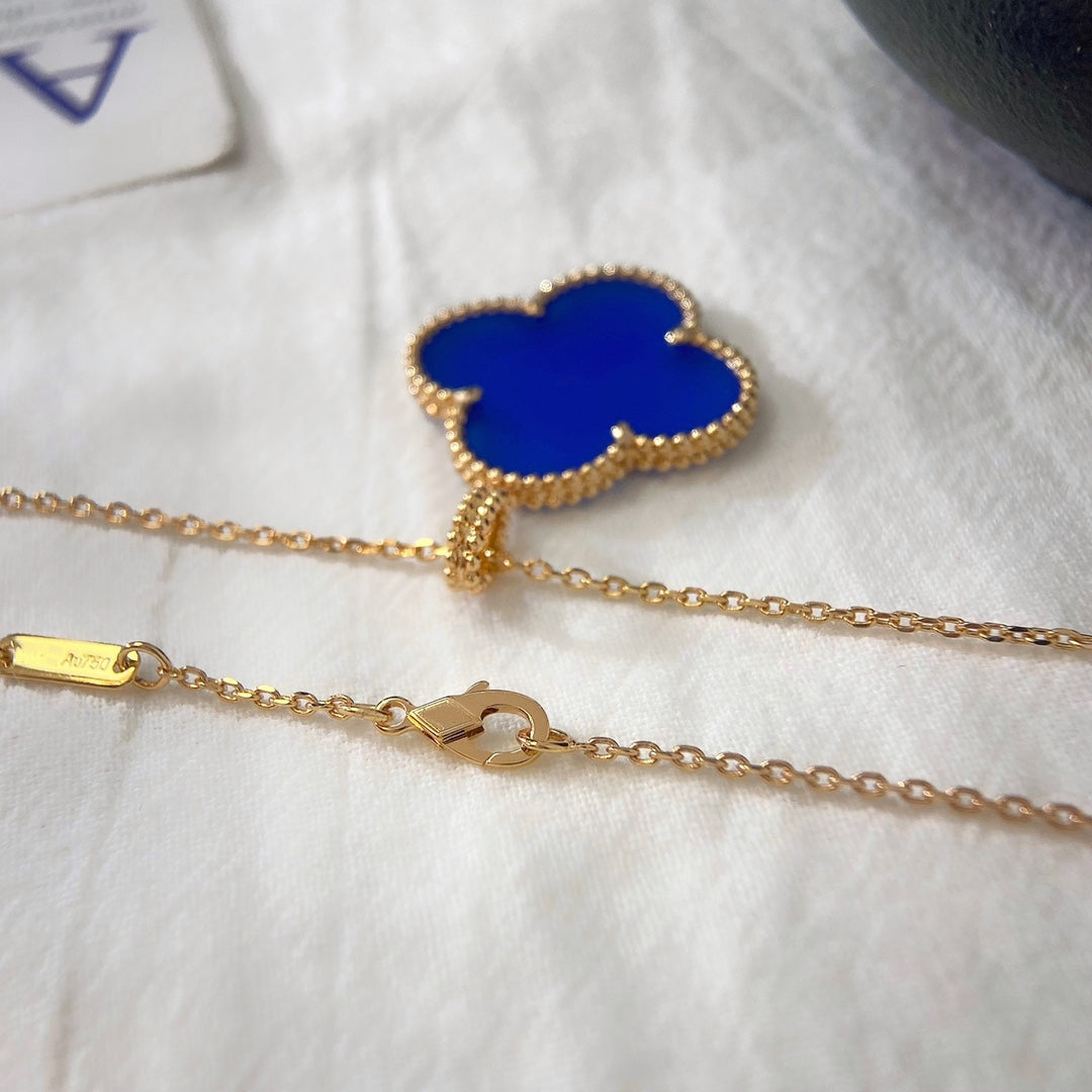 [Avelora Jewelry ]CLOVER 25MM NECKLACE TURQUOISE ROSE GOLD