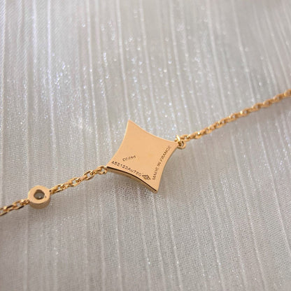 [Avelora]COLOR STAR CARNELIAN ROSE GOLD DIAMOND BRACELET