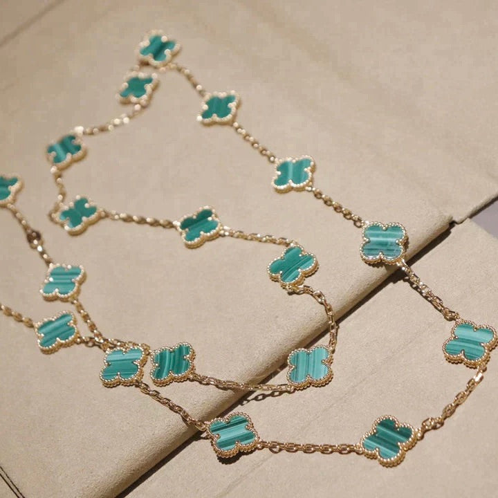 [Avelora Jewelry ]CLOVER 20 MOTIFS MALACHITE GOLD