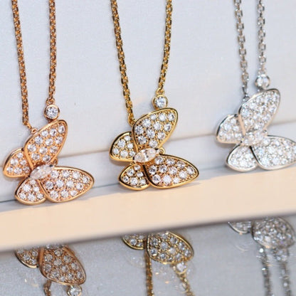 [Avelora]BUTTERFLY DIAMOND CHARM NECKLACE