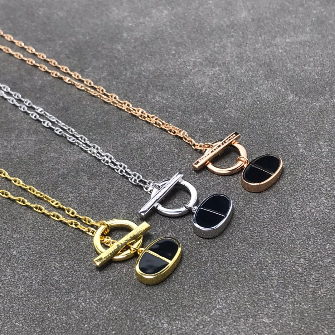 [Avelora Jewelry ]CHAINE VERSO BLACK CERAMIC  NECKLACE