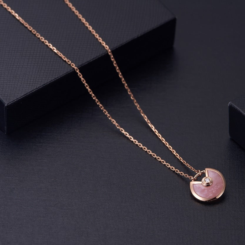 [Avelora Jewelry ]AMULETTE ROSE GOLD PINK MOP NECKLACE