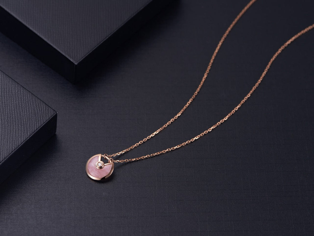 [Avelora Jewelry ]AMULETTE ROSE GOLD PINK MOP NECKLACE