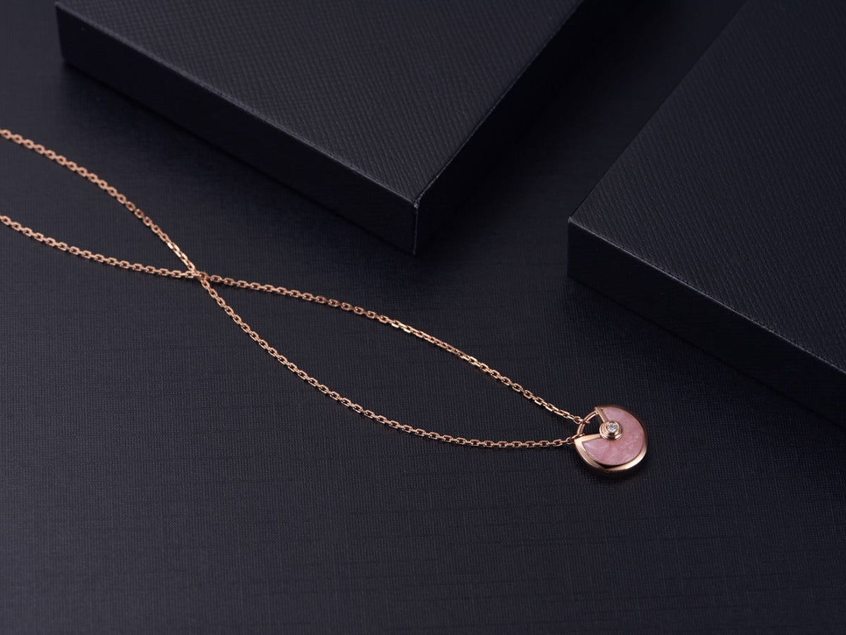 [Avelora Jewelry ]AMULETTE ROSE GOLD PINK MOP NECKLACE
