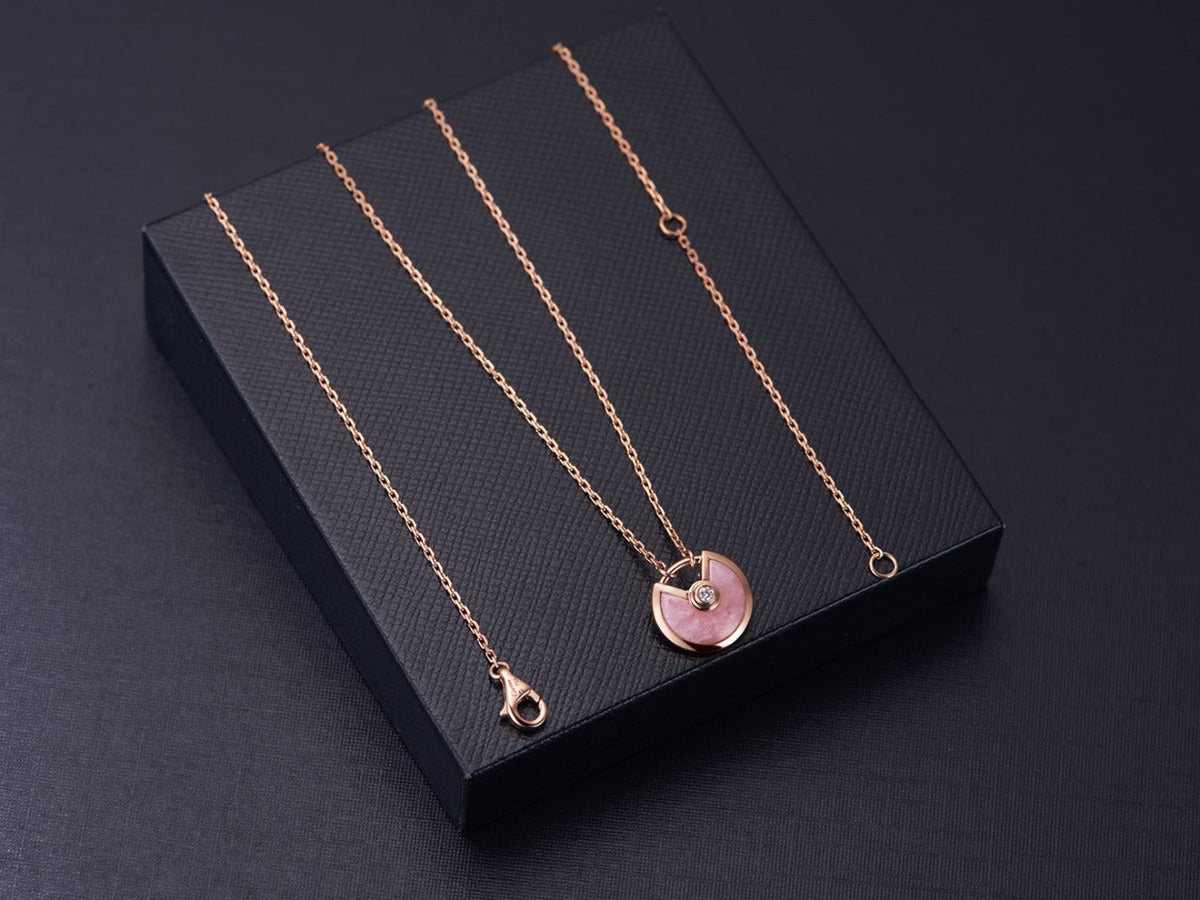 [Avelora Jewelry ]AMULETTE ROSE GOLD PINK MOP NECKLACE