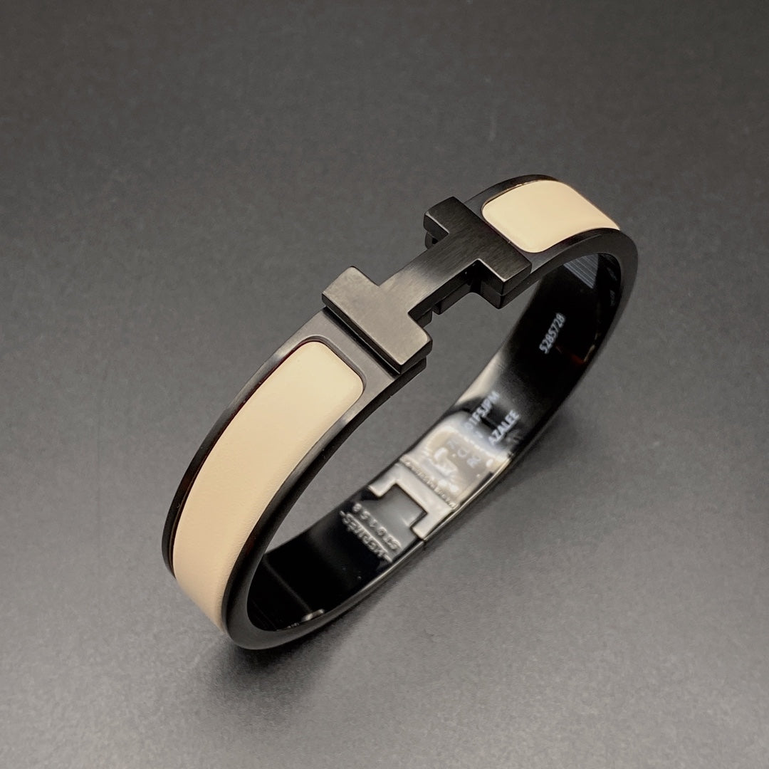 [Avelora]H BRACELET 12MM BLACK BEIGE CERAMIC