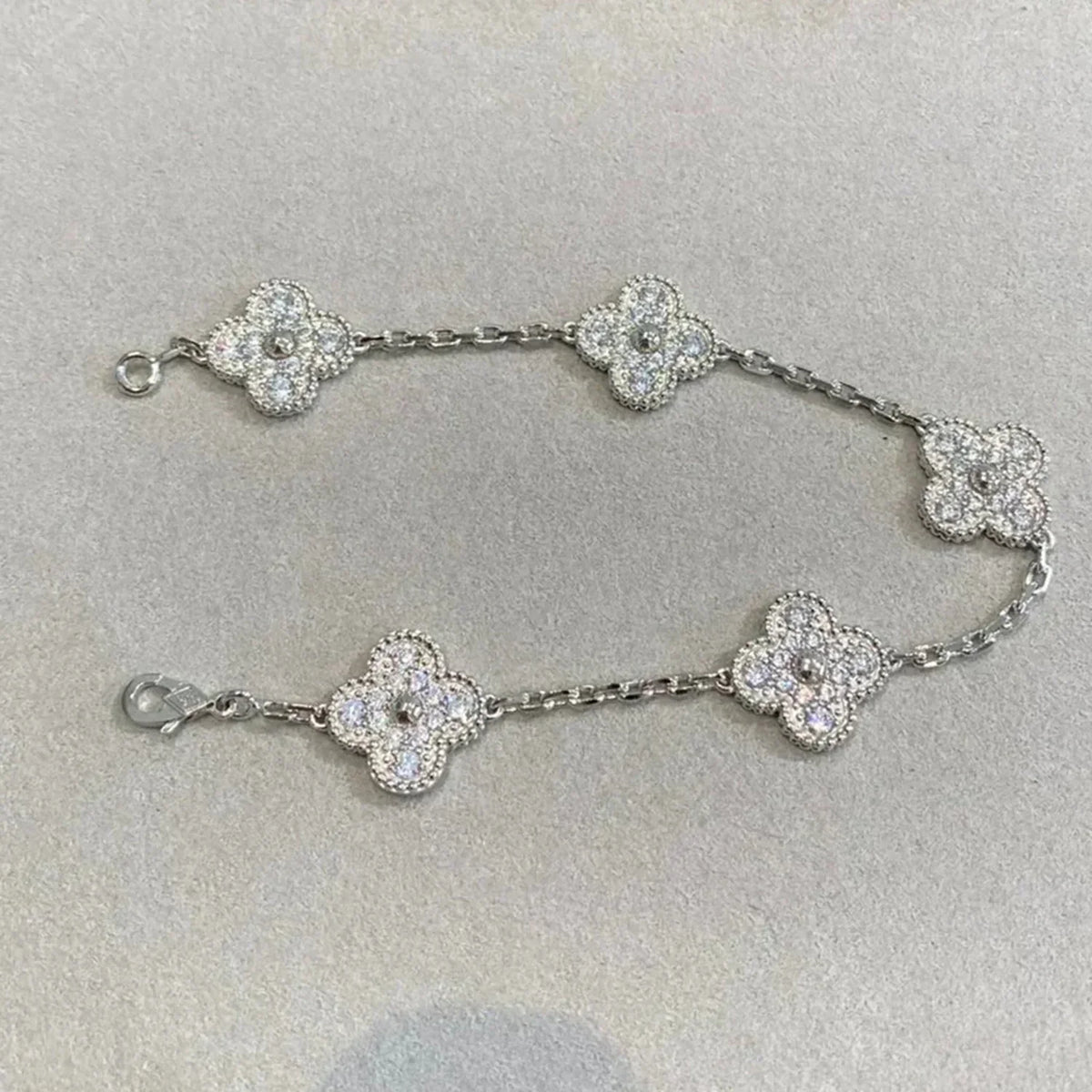 [Avelora Jewelry ] CLOVER 5 MOTIF FULL DIAMOND BRACELET COLLECTION