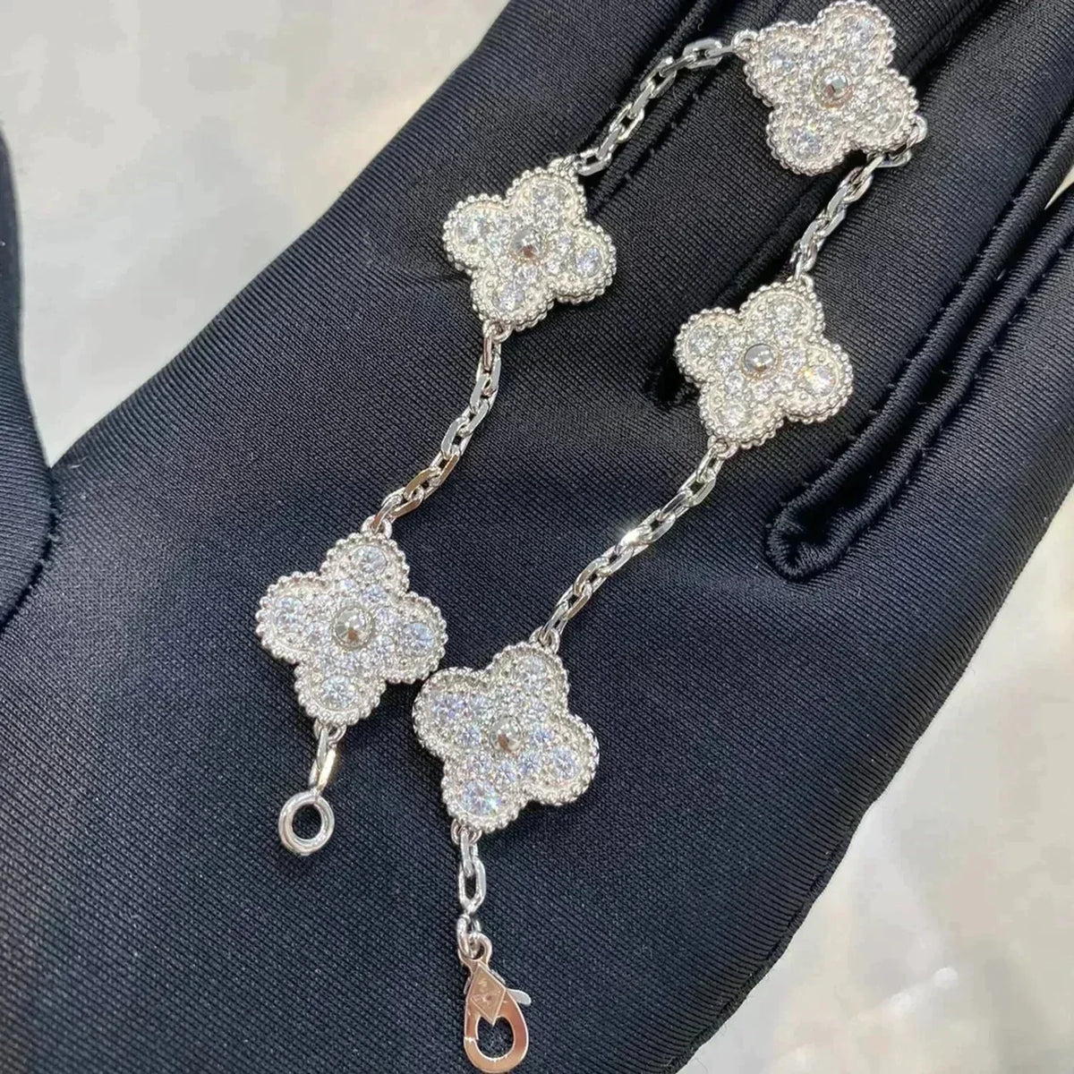 [Avelora Jewelry ] CLOVER 5 MOTIF FULL DIAMOND BRACELET COLLECTION