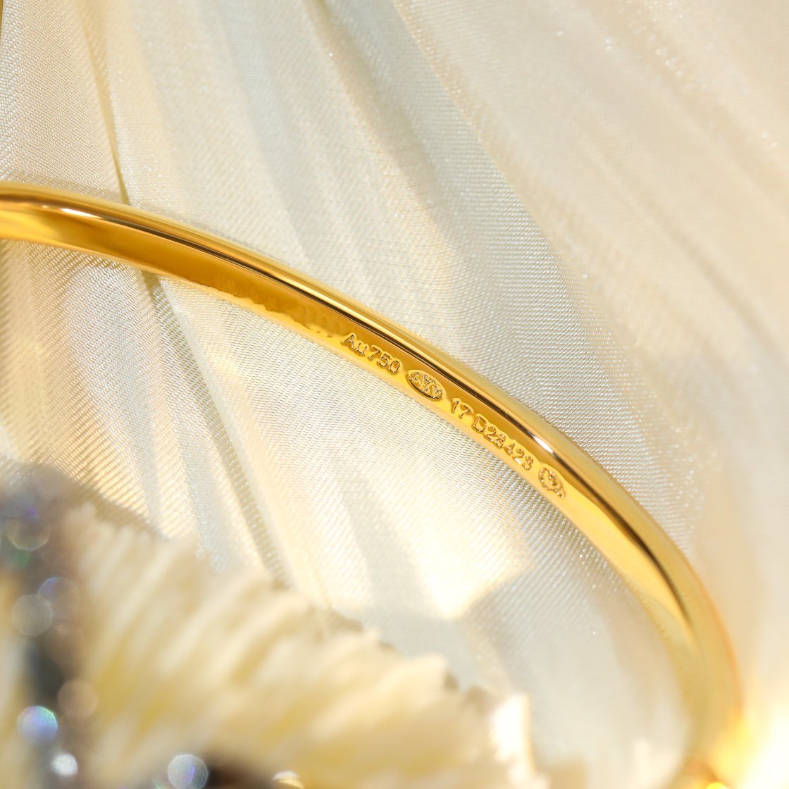 [Avelora]VOLTE UPSITE DOWN GOLD DIAMOND BRACELET