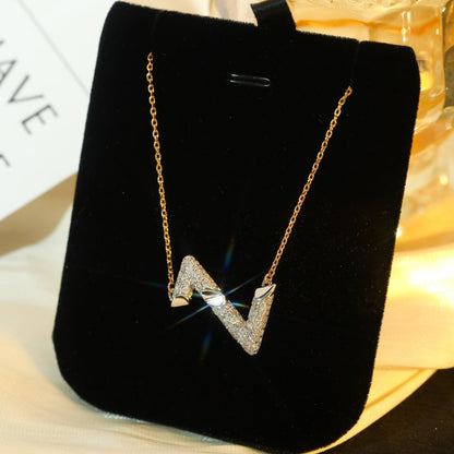 [Avelora]VOLT SILVER DIAMOND PEDANT NECKLACE