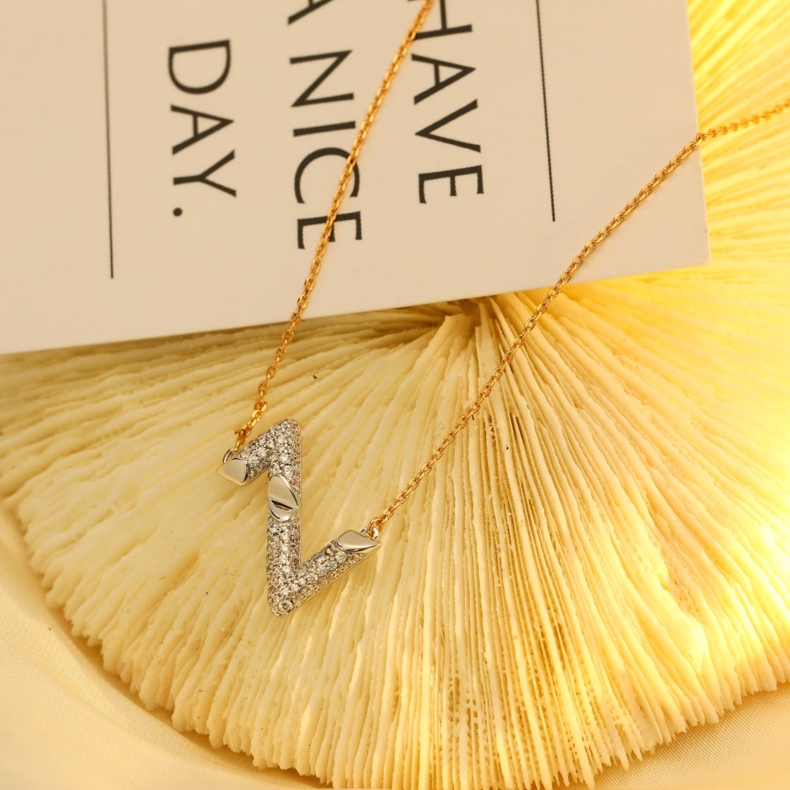 [Avelora]VOLT SILVER DIAMOND PEDANT NECKLACE