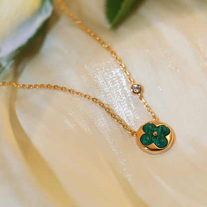 [Avelora]SUN PEDANT ROSE GOLD 1 DIAMOND NECKLACE