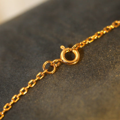[Avelora]SUN PEDANT ROSE GOLD 1 DIAMOND NECKLACE