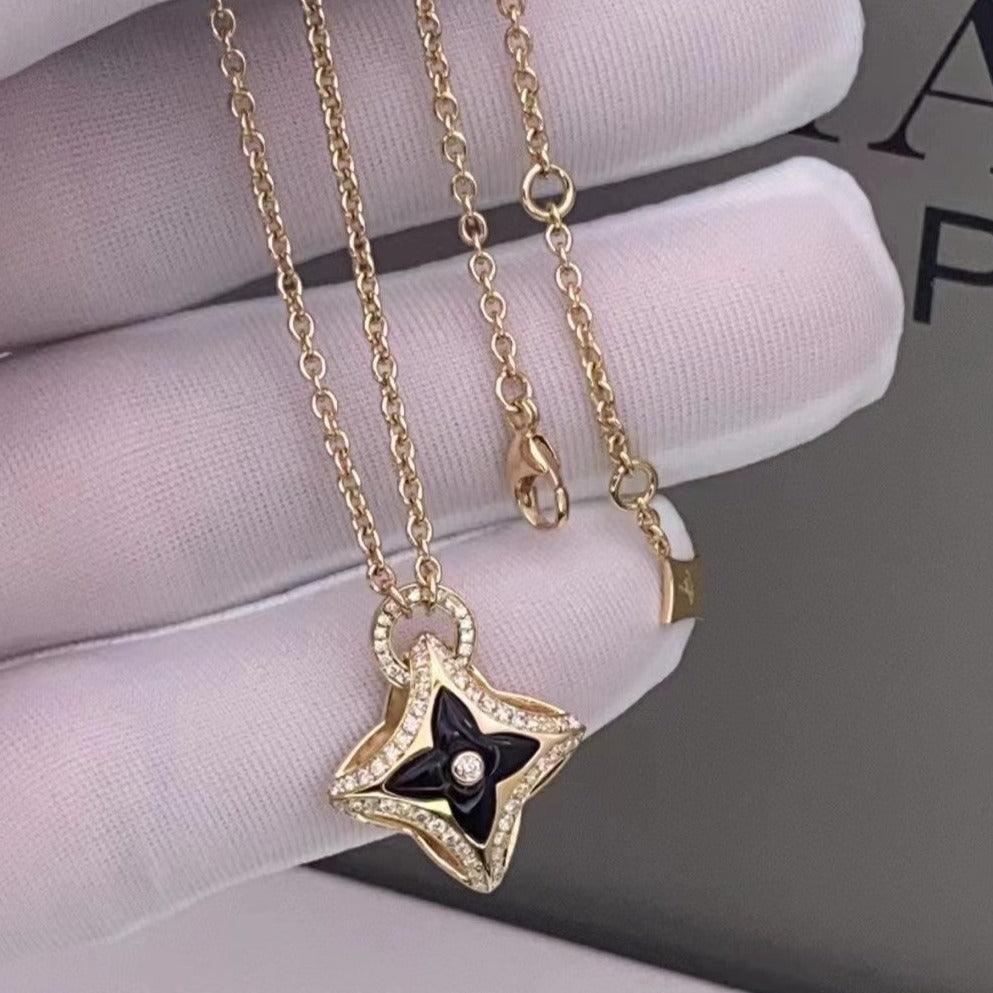[Avelora]STAR PEDANT ROSE GOLD DIAMOND NECKLACE