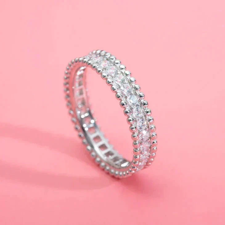 [Avelora Jewelry ]PERLEE DIAMOND SILVER RING