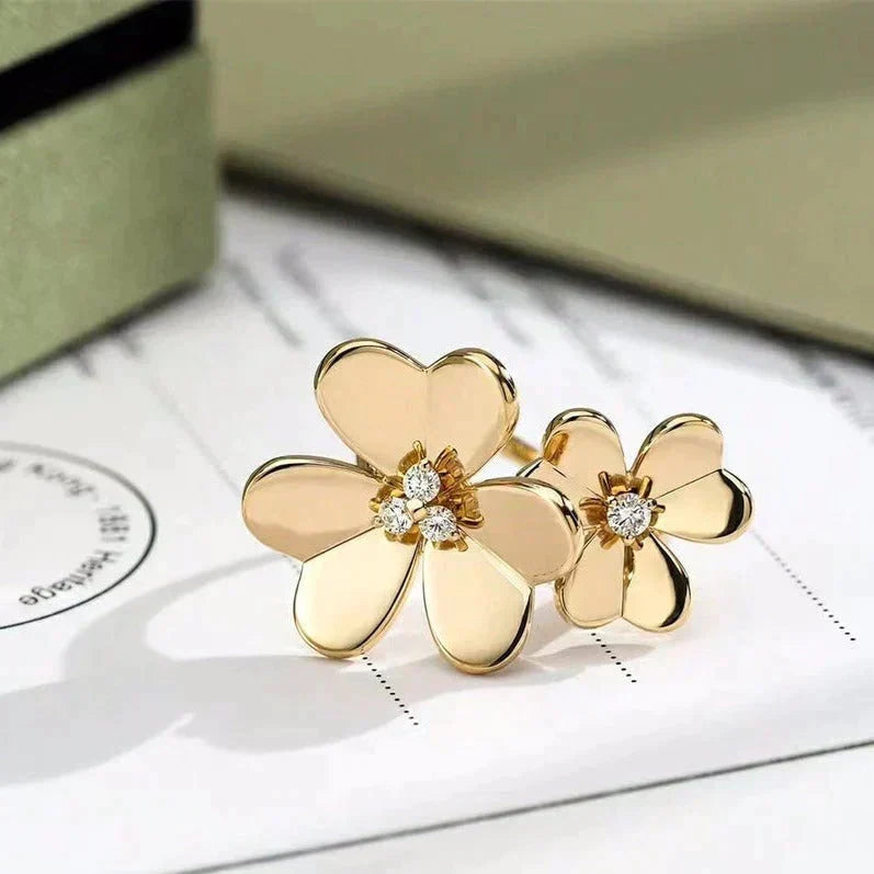 [Avelora Jewelry ]CLOVER COMOS GOLD DIAMOND RING
