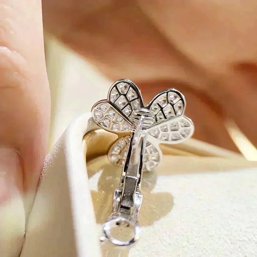 [Avelora Jewelry ]CLOVER COMOS DIAMOND EARRINGS SILVER