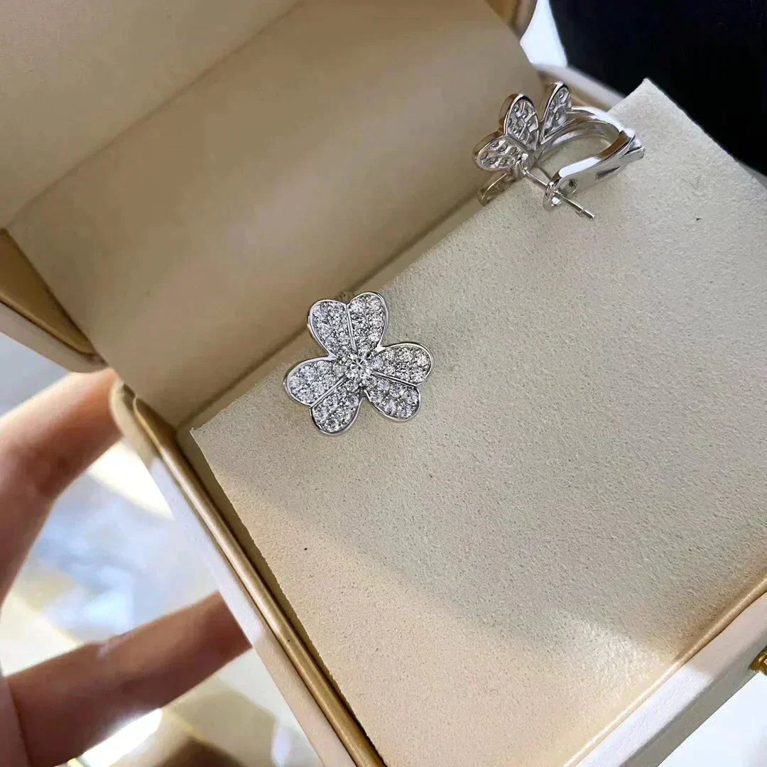 [Avelora Jewelry ]CLOVER COMOS DIAMOND EARRINGS SILVER