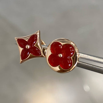 [Avelora Jewelry ]STAR AND SUN PINK GOLD CARNELIAN STUD EARRINGS