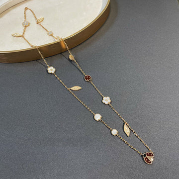 [Avelora Jewelry ]LUCKY SPRING 15 MOTIFS GOLD NECKLACE