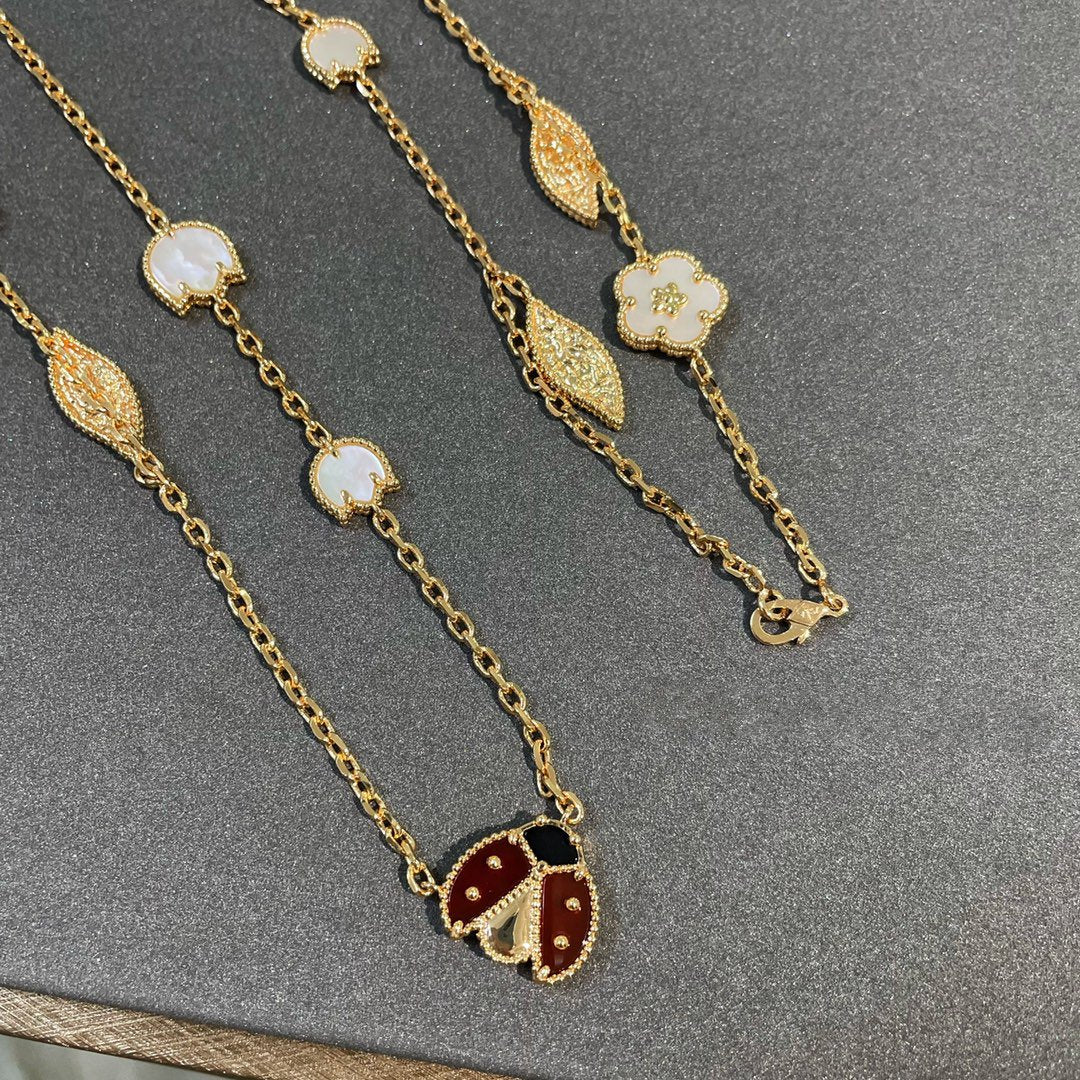 [Avelora Jewelry ]LUCKY SPRING 15 MOTIFS GOLD NECKLACE