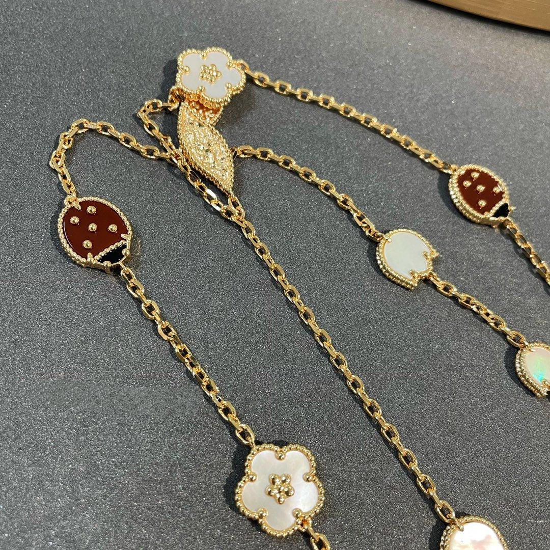 [Avelora Jewelry ]LUCKY SPRING 15 MOTIFS GOLD NECKLACE