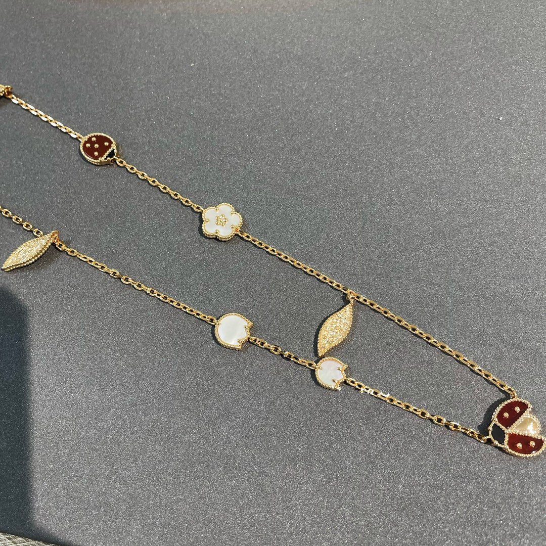 [Avelora Jewelry ]LUCKY SPRING 15 MOTIFS GOLD NECKLACE