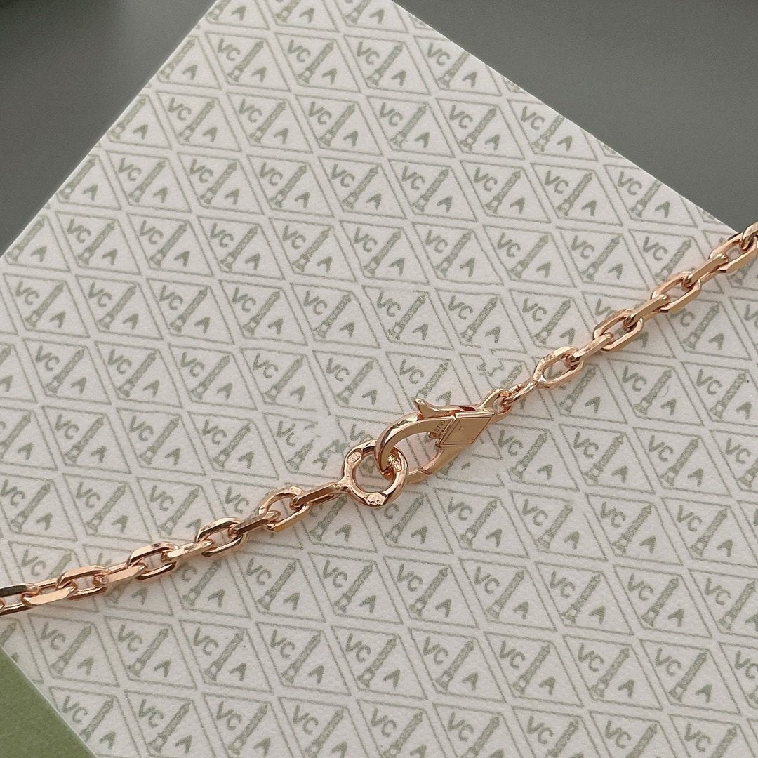 [Avelora Jewelry ]LUCKY SPRING 15 MOTIFS ROSE GOLD NECKLACE