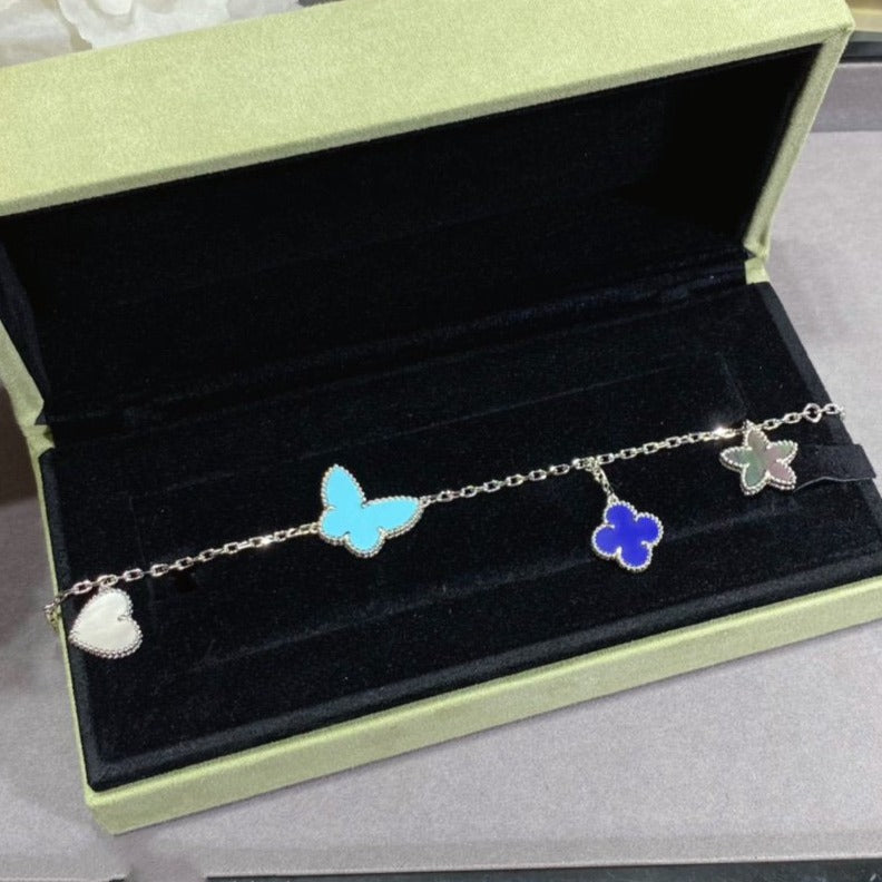 [Avelora Jewelry ]LUCKY SPRING SILVER BRACELET 4 MOTIF