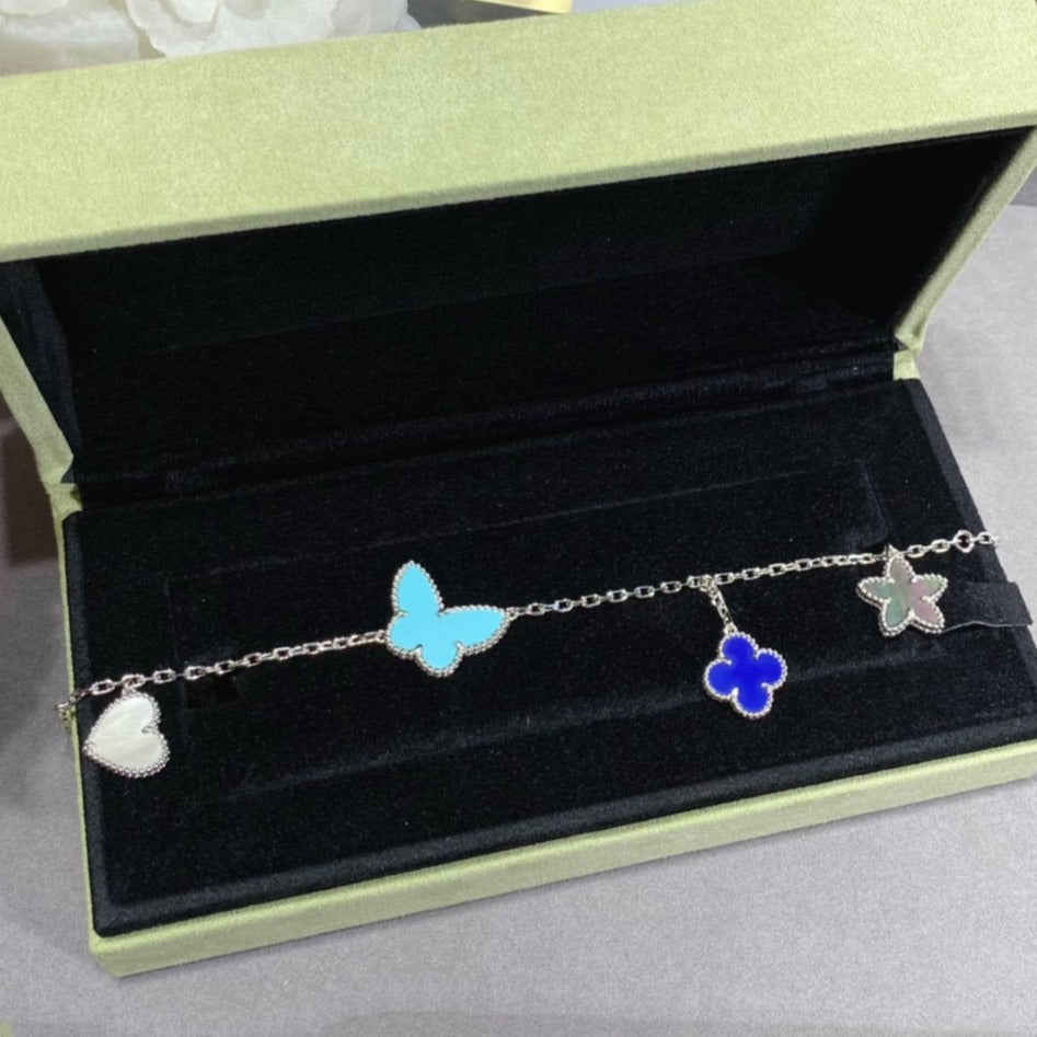 [Avelora Jewelry ]LUCKY SPRING SILVER BRACELET 4 MOTIF